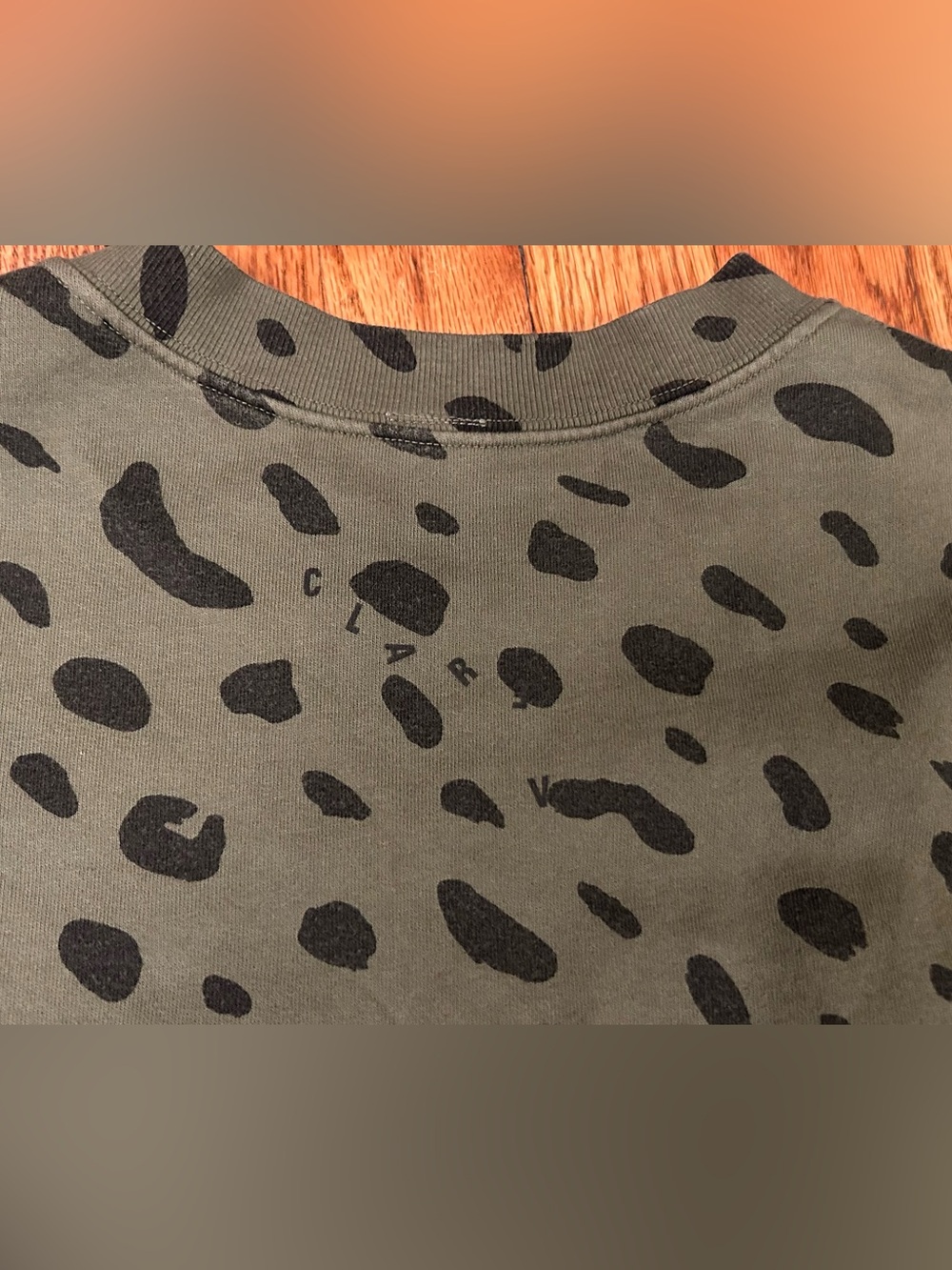 Clare V. Green Leopard-Print Le Drop Sweatshirt - Picture 7 of 7